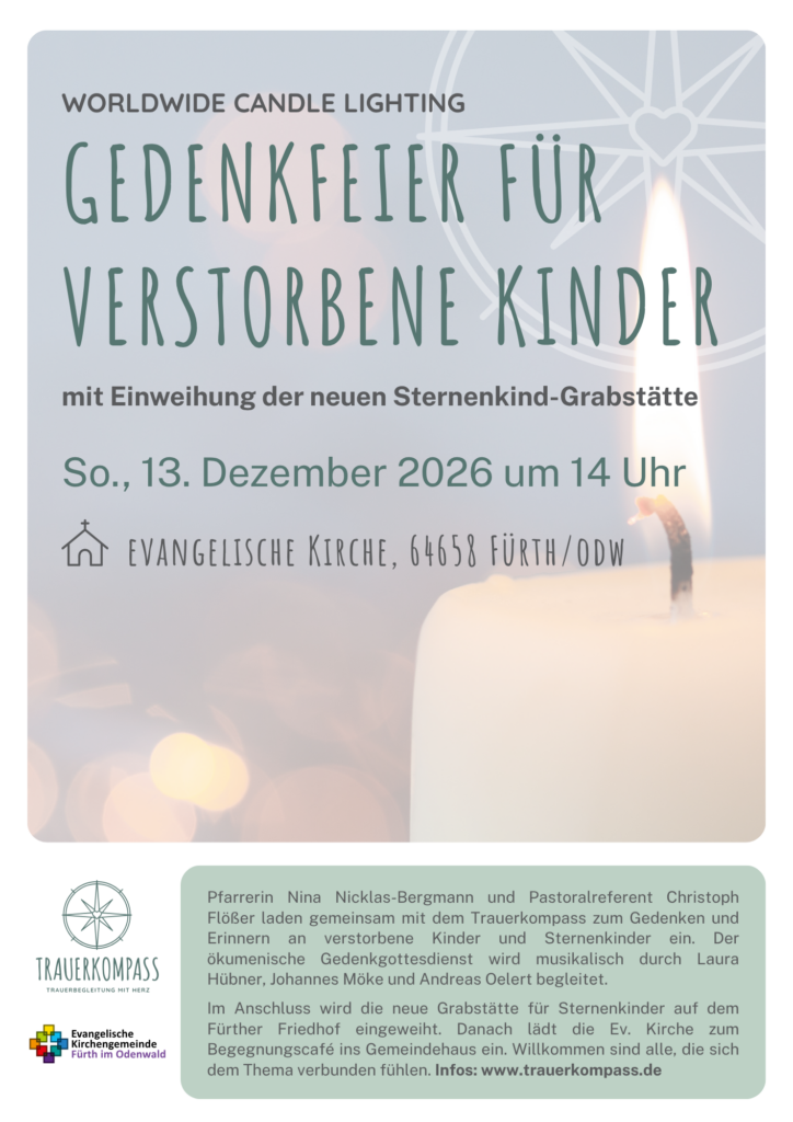 Gedenkgottesdienst Sternenkinder Fürth Odenwald Worldwide Candle Lighting 2026